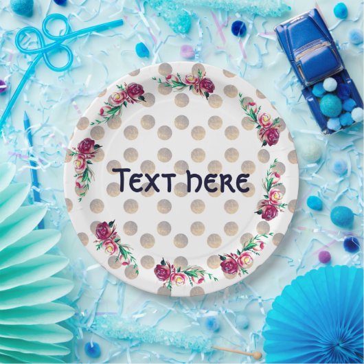 Assiettes En Carton Plaques de papier à pâte florale rustique (Fête)