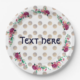 Assiettes En Carton Plaques de papier à pâte florale rustique