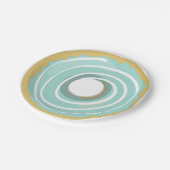 Assiettes En Carton Plaques de papier à pâte rose Bleu Vert Doughnut P (Angle)