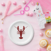 Assiettes En Carton Plaques de papier à pâte silhouette de homard (Fête)