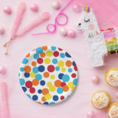 Assiettes En Carton Plaques de papier à points d'anniversaire (Fête)