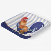 Assiettes En Carton Plaques de papier à rayures de coq (Angulaire)