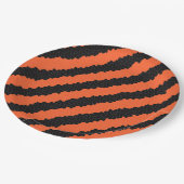 Assiettes En Carton plaques de papier à rayures d'halloween (Angle)