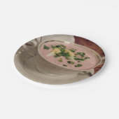 Assiettes En Carton Plaques de papier à soupe de betterave froide polo (Angle)