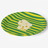 Assiettes En Carton Plaques de papier à tête vert et or (Angle)