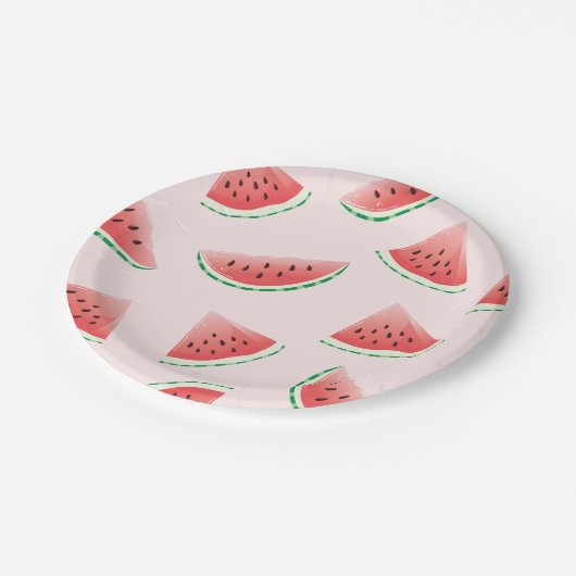 Assiettes En Carton Plaques de papier à thème de pastèque (Angle)