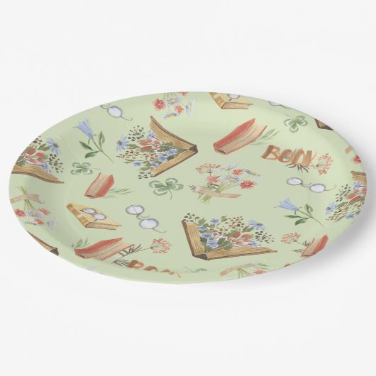 Assiettes En Carton Plaques de papier à thème du livre (Angle)