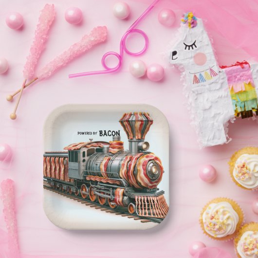 Assiettes En Carton Plaques de papier à thème Novelty Bacon (Fête)