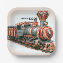Plaques de papier à thème Novelty Bacon