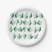 Assiettes En Carton Plaques de papier Alphabet vert (Devant)