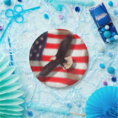 Assiettes En Carton Plaques de papier American Flag & Eagle (Fête)