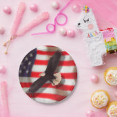 Assiettes En Carton Plaques de papier American Flag & Eagle (Fête)