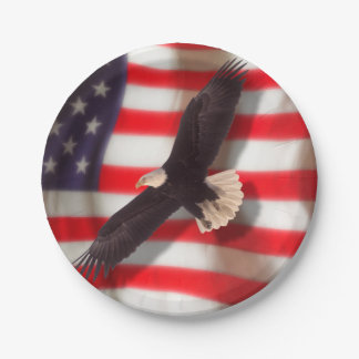 Assiettes En Carton Plaques de papier American Flag & Eagle