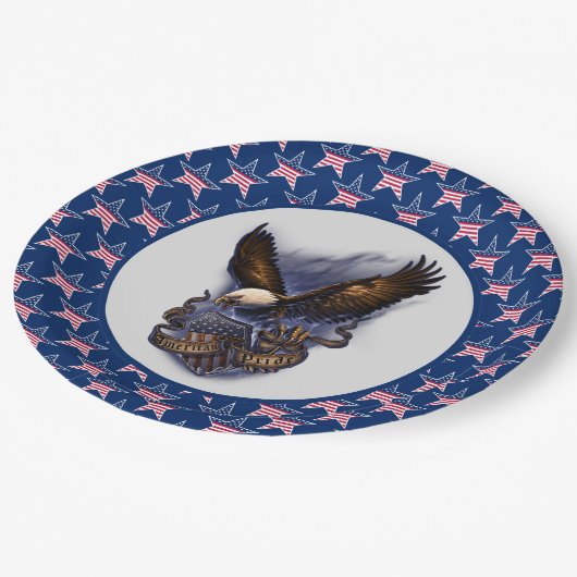 Assiettes En Carton Plaques de papier American Pride (Angle)