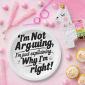 Assiettes En Carton Plaques de papier amusantes - "Je ne fais pas valo (Fête)