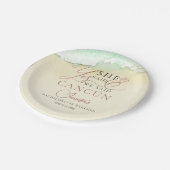 Assiettes En Carton Plaques de papier aquarelle | Beach Bachelorette P (Angle)