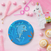 Assiettes En Carton Plaques de papier aquatique Dolphin Ocean (Fête)