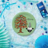 Assiettes En Carton Plaques de papier, arbre à mouton vert (Fête)