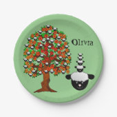 Assiettes En Carton Plaques de papier, arbre à mouton vert (Devant)