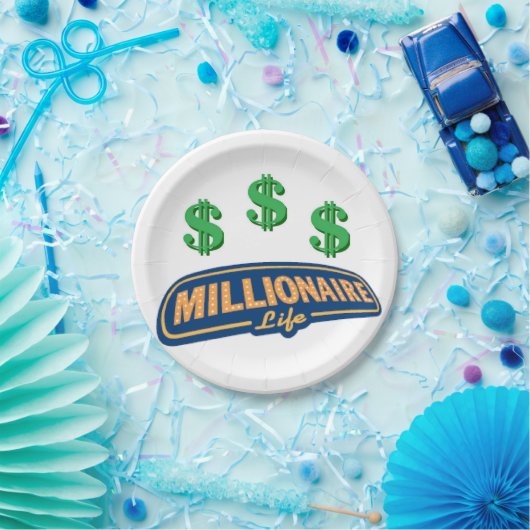 Assiettes En Carton Plaques de papier argent (Fête)