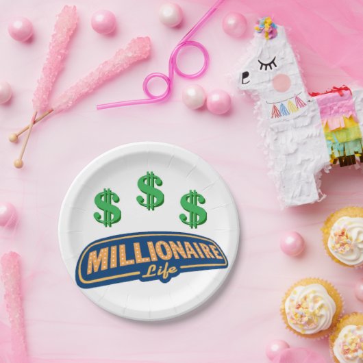 Assiettes En Carton Plaques de papier argent (Fête)