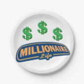 Assiettes En Carton Plaques de papier argent (Devant)