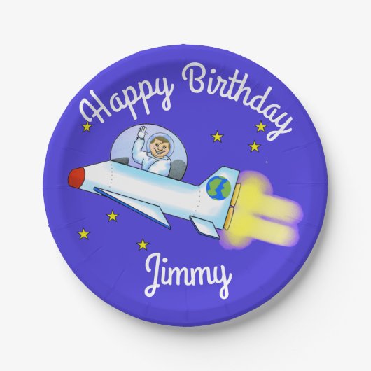 Assiettes En Carton Plaques de papier astronaute (Devant)