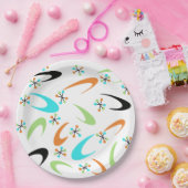 Assiettes En Carton Plaques de papier atomique du milieu du siècle (Fête)