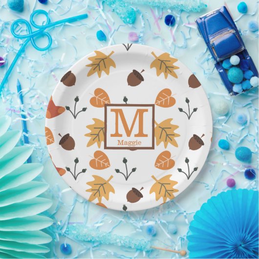 Assiettes En Carton Plaques de papier automne personnalisées (Fête)