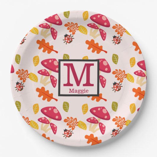 Assiettes En Carton Plaques de papier automne personnalisées (Devant)