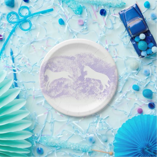 Assiettes En Carton Plaques de papier avec conception de cheval (Fête)