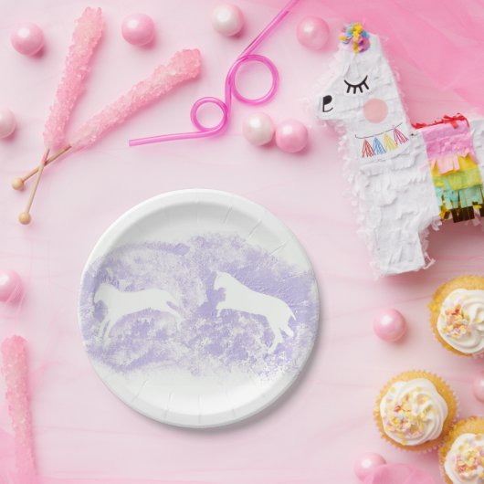 Assiettes En Carton Plaques de papier avec conception de cheval (Fête)