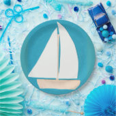 Assiettes En Carton Plaques de papier avec conception de voilier (Fête)