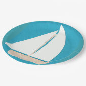 Assiettes En Carton Plaques de papier avec conception de voilier (Angle)
