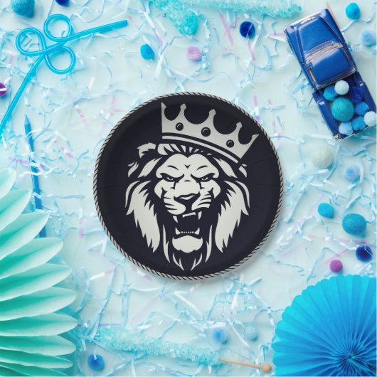 Assiettes En Carton Plaques de papier avec conception lion (Fête)