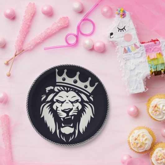 Assiettes En Carton Plaques de papier avec conception lion (Fête)