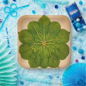 Assiettes En Carton Plaques de papier avec motifs feuille (Fête)