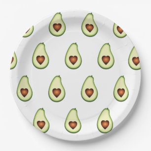 Assiettes En Carton Plaques de papier - Avocado