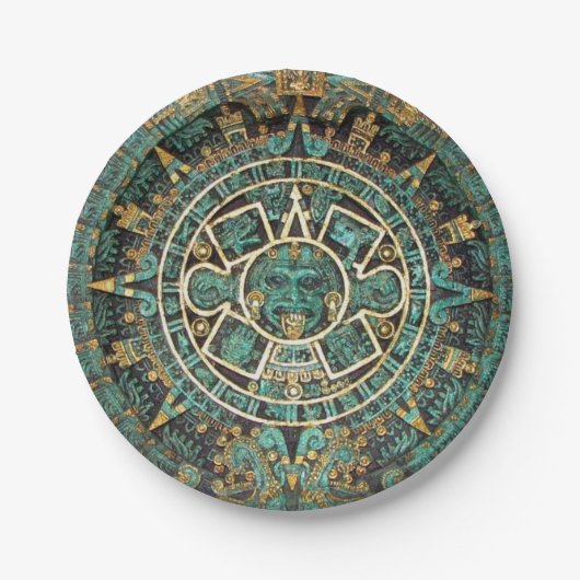 Assiettes En Carton Plaques de papier, Aztec (Devant)