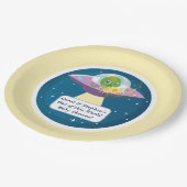 Assiettes En Carton Plaques de papier Baby shower Alien (Angle)