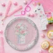 Assiettes En Carton Plaques de papier Baby shower Burlap Mason Jar (Fête)