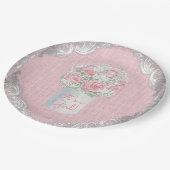 Assiettes En Carton Plaques de papier Baby shower Burlap Mason Jar (Angle)