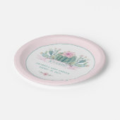 Assiettes En Carton Plaques de papier Baby shower Cactus (Angle)
