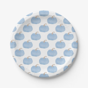 Assiettes En Carton Plaques de papier Baby shower Citrouille bleu