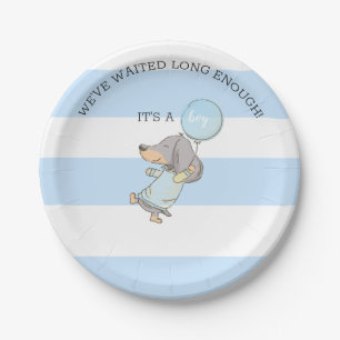Assiettes En Carton Plaques de papier Baby shower Dachshund