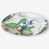 Assiettes En Carton Plaques de papier Baby shower de dinosaures de for (Angle)