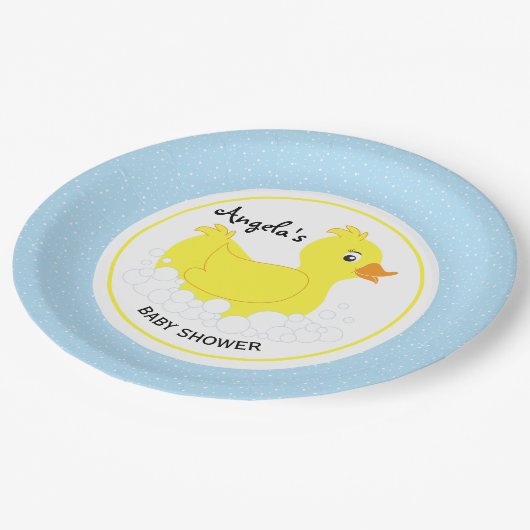 Assiettes En Carton Plaques de papier Baby shower en caoutchouc (Angle)