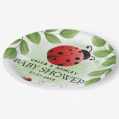 Assiettes En Carton Plaques de papier Baby shower Ladybug (Angle)