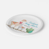 Assiettes En Carton plaques de papier baby shower lama (Angle)