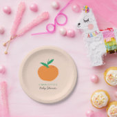 Assiettes En Carton Plaques de papier Baby shower orange Little Cutie (Fête)